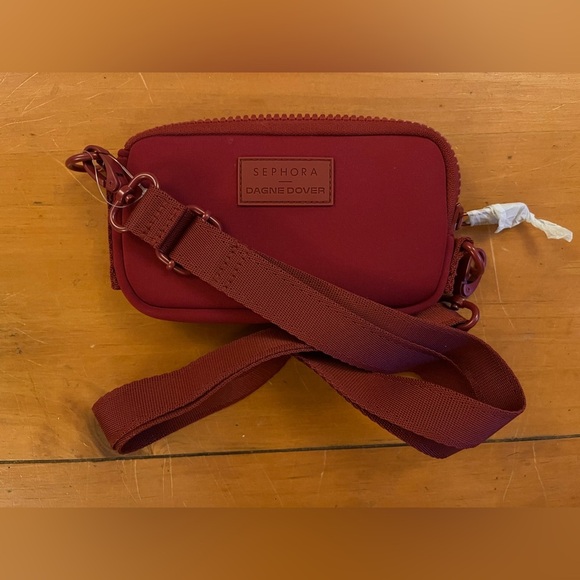 Dagne Dover x Sephora Mara Phone Sling Burgundy Wine crossbody Pouch Bag - Picture 6 of 9